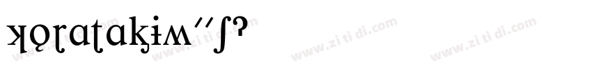 KoratakiW01字体转换