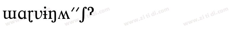 MarvinW01字体转换