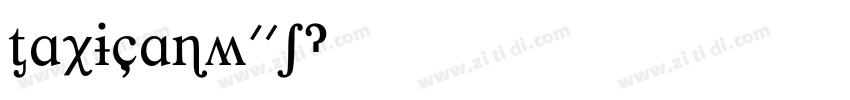 TaxicabW01字体转换