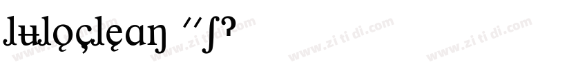 lulocleanw01字体转换