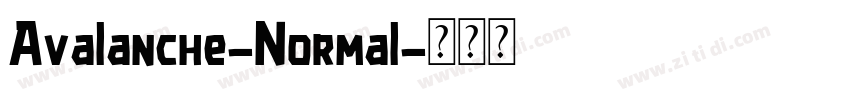 Avalanche-Normal字体转换
