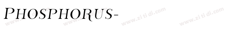 Phosphorus字体转换