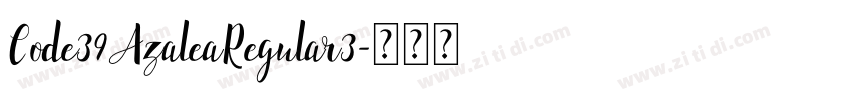 Code39AzaleaRegular3字体转换