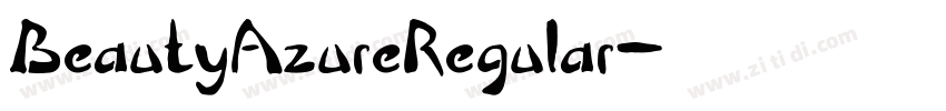 BeautyAzureRegular字体转换