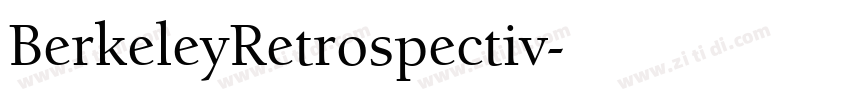 BerkeleyRetrospectiv字体转换