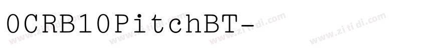 0CRB10PitchBT字体转换