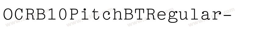 OCRB10PitchBTRegular字体转换