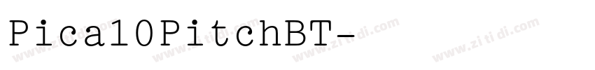 Pica10PitchBT字体转换