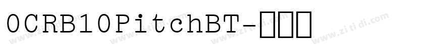 0CRB10PitchBT字体转换