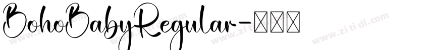 BohoBabyRegular字体转换