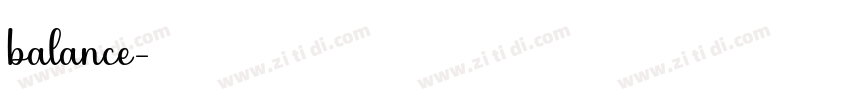 balance字体转换