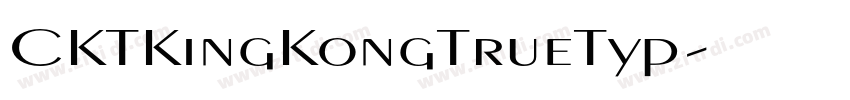 CKTKingKongTrueTyp字体转换