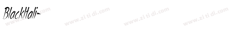 BlackItali字体转换