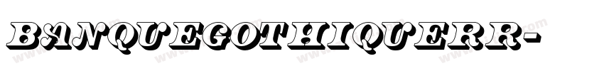 BanqueGothiqueRR字体转换