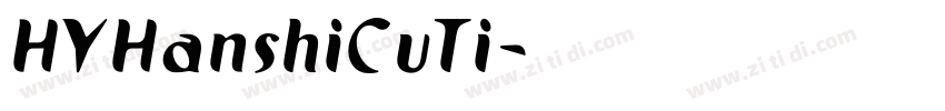 HYHanshiCuTi字体转换