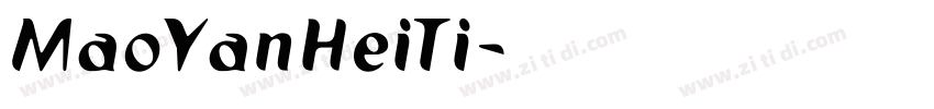 MaoYanHeiTi字体转换