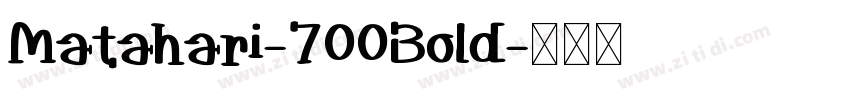 Matahari-700Bold字体转换