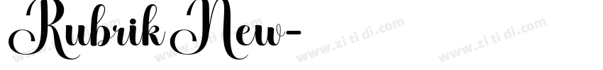 RubrikNew字体转换