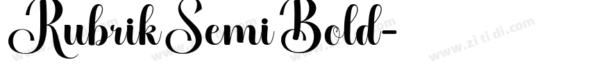 RubrikSemiBold字体转换