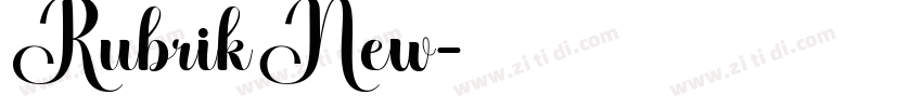 RubrikNew字体转换