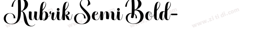 RubrikSemiBold字体转换