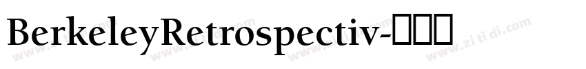 BerkeleyRetrospectiv字体转换
