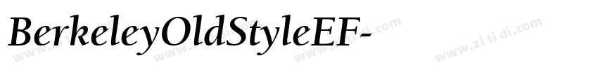 BerkeleyOldStyleEF字体转换 BerkeleyOldStyleEF字体转换