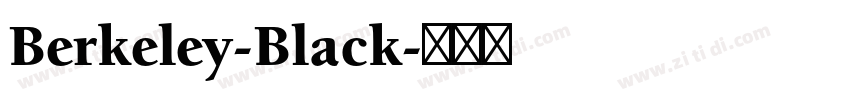 Berkeley-Black字体转换 Berkeley-Black字体转换