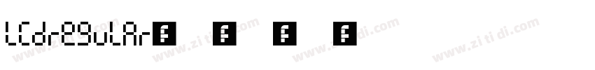 LCDRegular字体转换