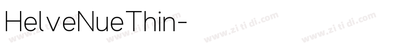 HelveNueThin字体转换