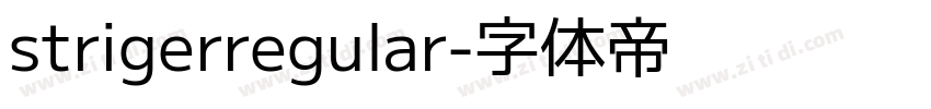 strigerregular字体转换