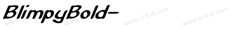 BlimpyBold字体转换
