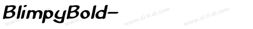 BlimpyBold字体转换