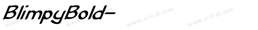 BlimpyBold字体转换