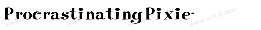 ProcrastinatingPixie字体转换
