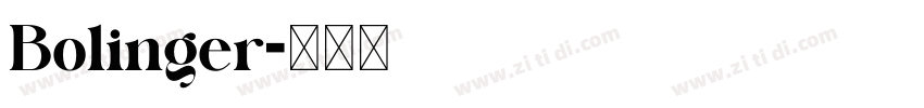 Bolinger字体转换