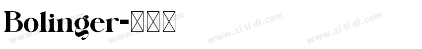 Bolinger字体转换