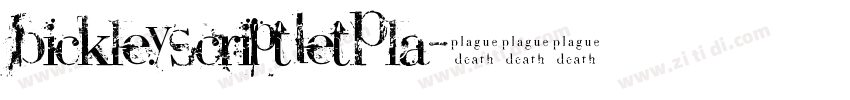 BickleyScriptLetPla字体转换