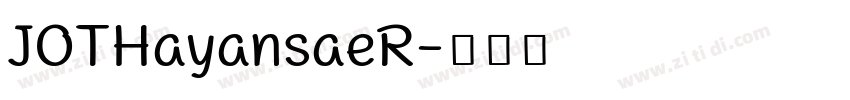 JOTHayansaeR字体转换