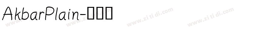 AkbarPlain字体转换