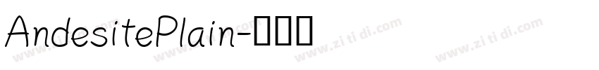 AndesitePlain字体转换