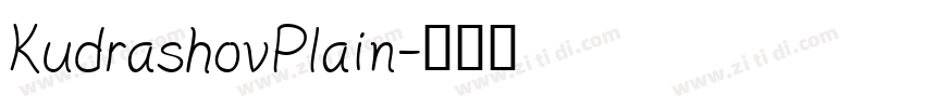 KudrashovPlain字体转换