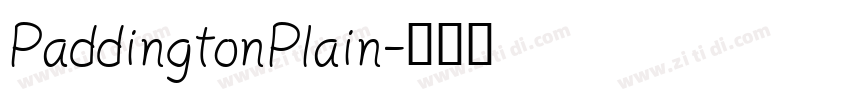 PaddingtonPlain字体转换