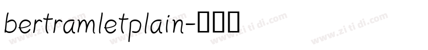 bertramletplain字体转换