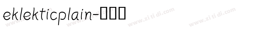 eklekticplain字体转换