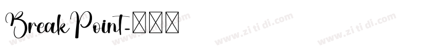 BreakPoint字体转换