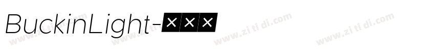 BuckinLight字体转换
