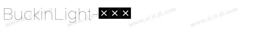 BuckinLight字体转换