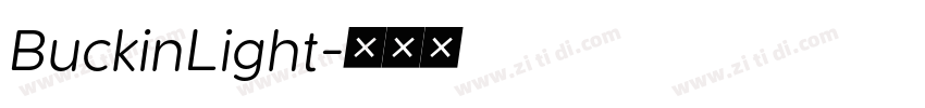 BuckinLight字体转换