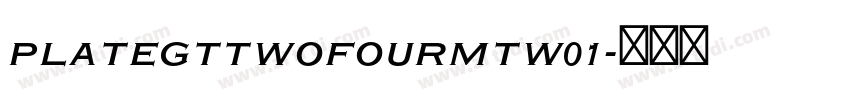 PlateGtTwoFourMTW01字体转换